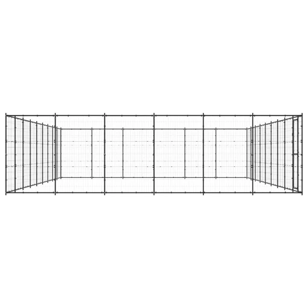 Outdoor Dog Kennel Steel 65.34 mÂ² 3082326