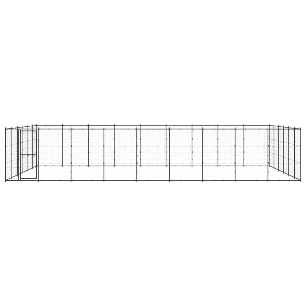 Outdoor Dog Kennel Steel 65.34 mÂ² 3082326