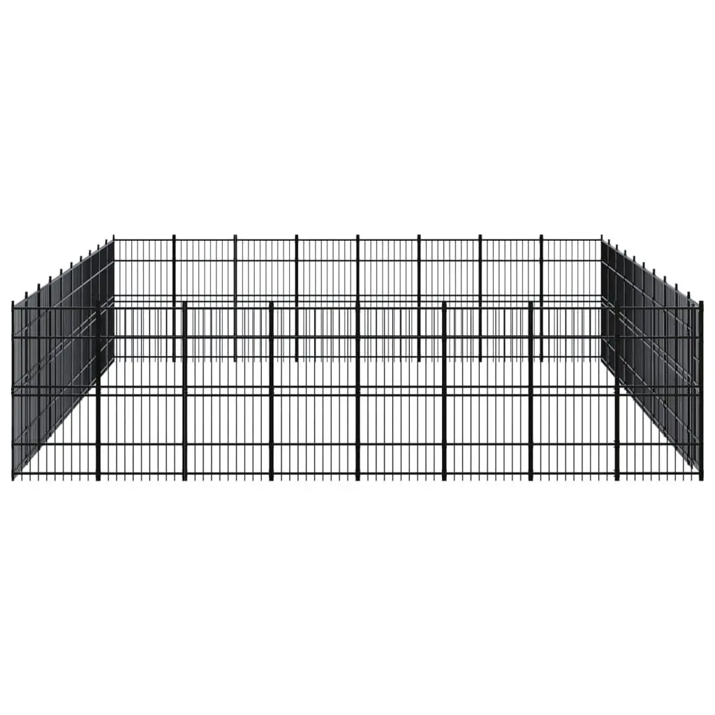 Outdoor Dog Kennel Steel 73.73 mÂ² 3098006