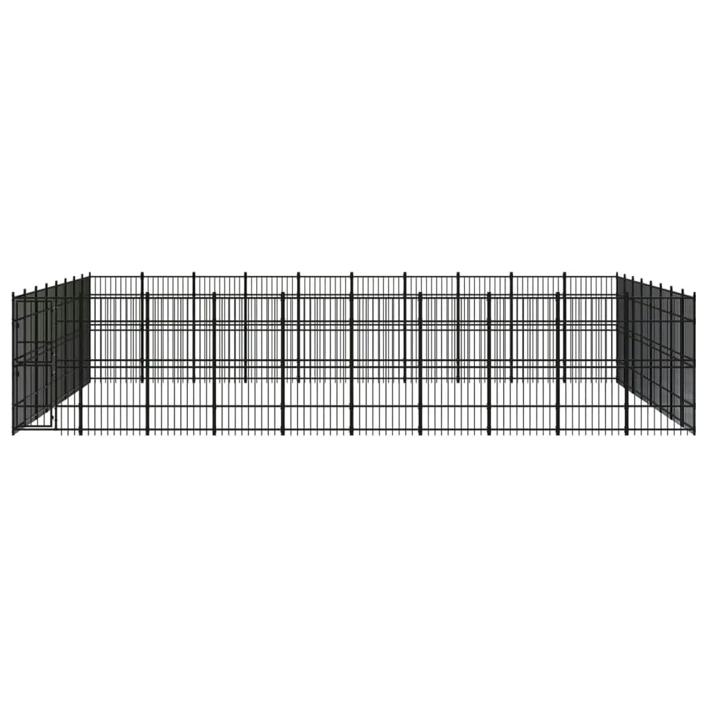 Outdoor Dog Kennel Steel 73.73 mÂ² 3098006