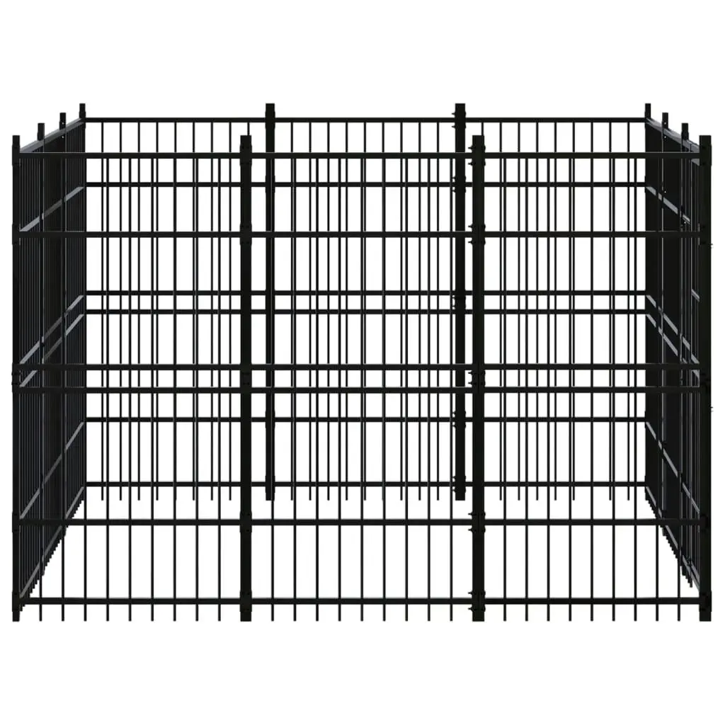 Outdoor Dog Kennel Steel 8.29 mÂ² 3097974