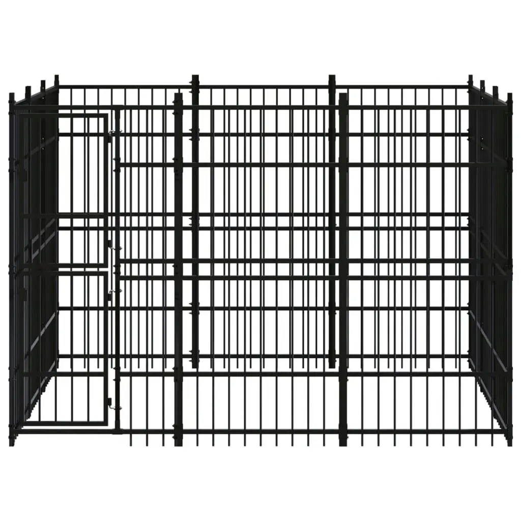 Outdoor Dog Kennel Steel 8.29 mÂ² 3097974