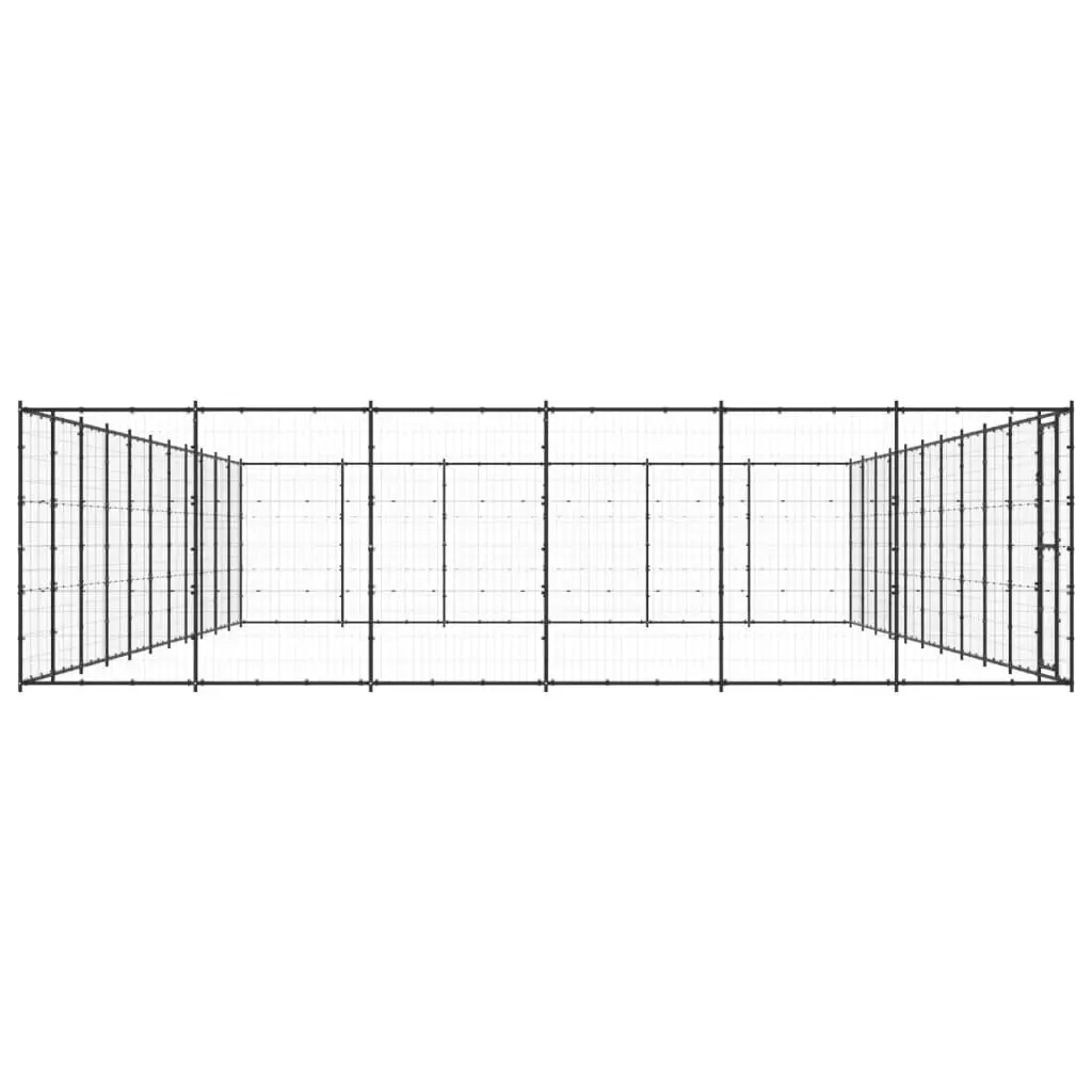 Outdoor Dog Kennel Steel 79.86 mÂ² 3082327