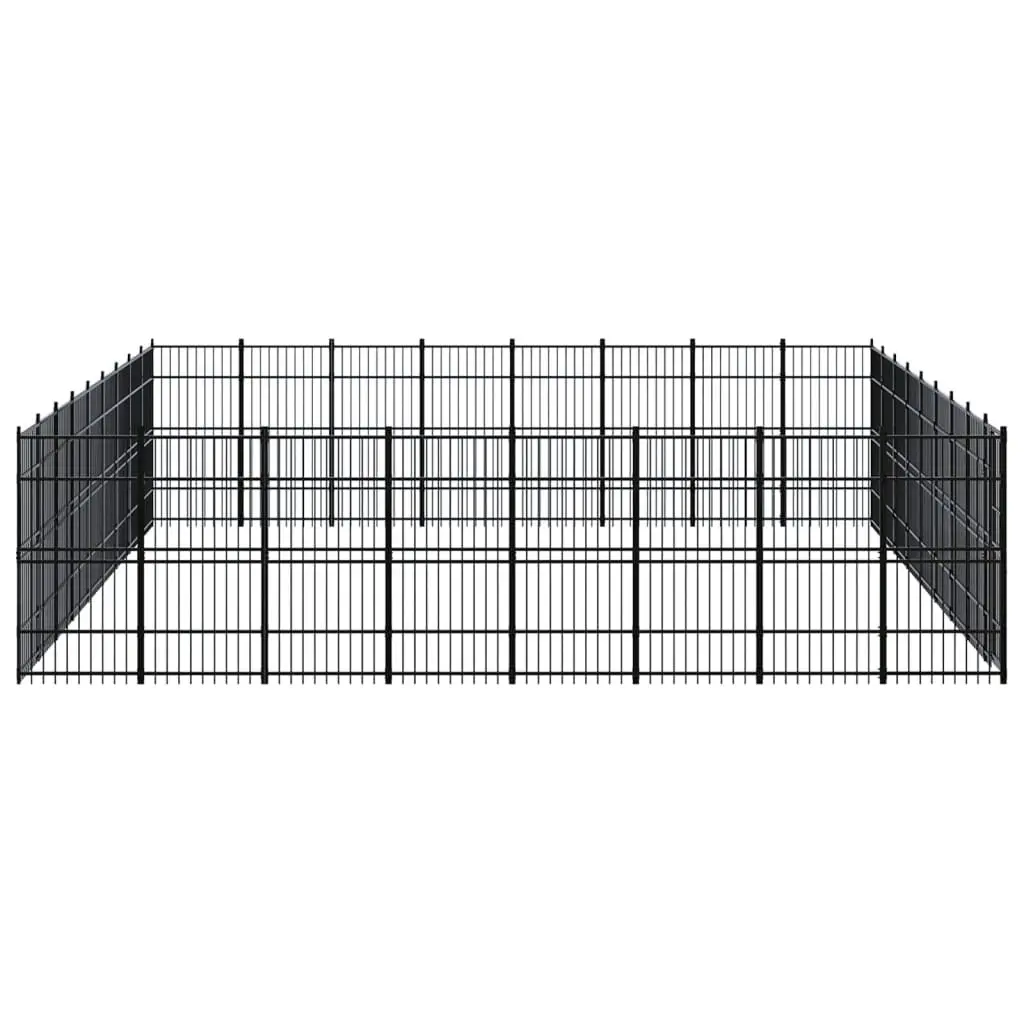 Outdoor Dog Kennel Steel 66.36 mÂ² 3098005