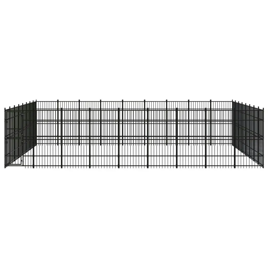 Outdoor Dog Kennel Steel 66.36 mÂ² 3098005