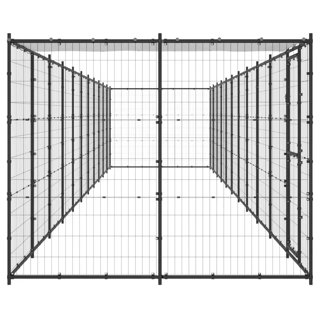 Outdoor Dog Kennel Steel with Roof 26.62 mÂ² 3082297