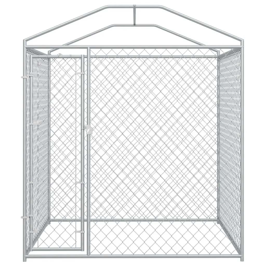 Outdoor Dog Kennel with Canopy Top 193x193x225 cm 145026