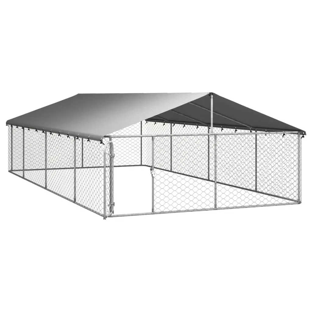 Outdoor Dog Kennel with Roof 600x300x150 cm 171502