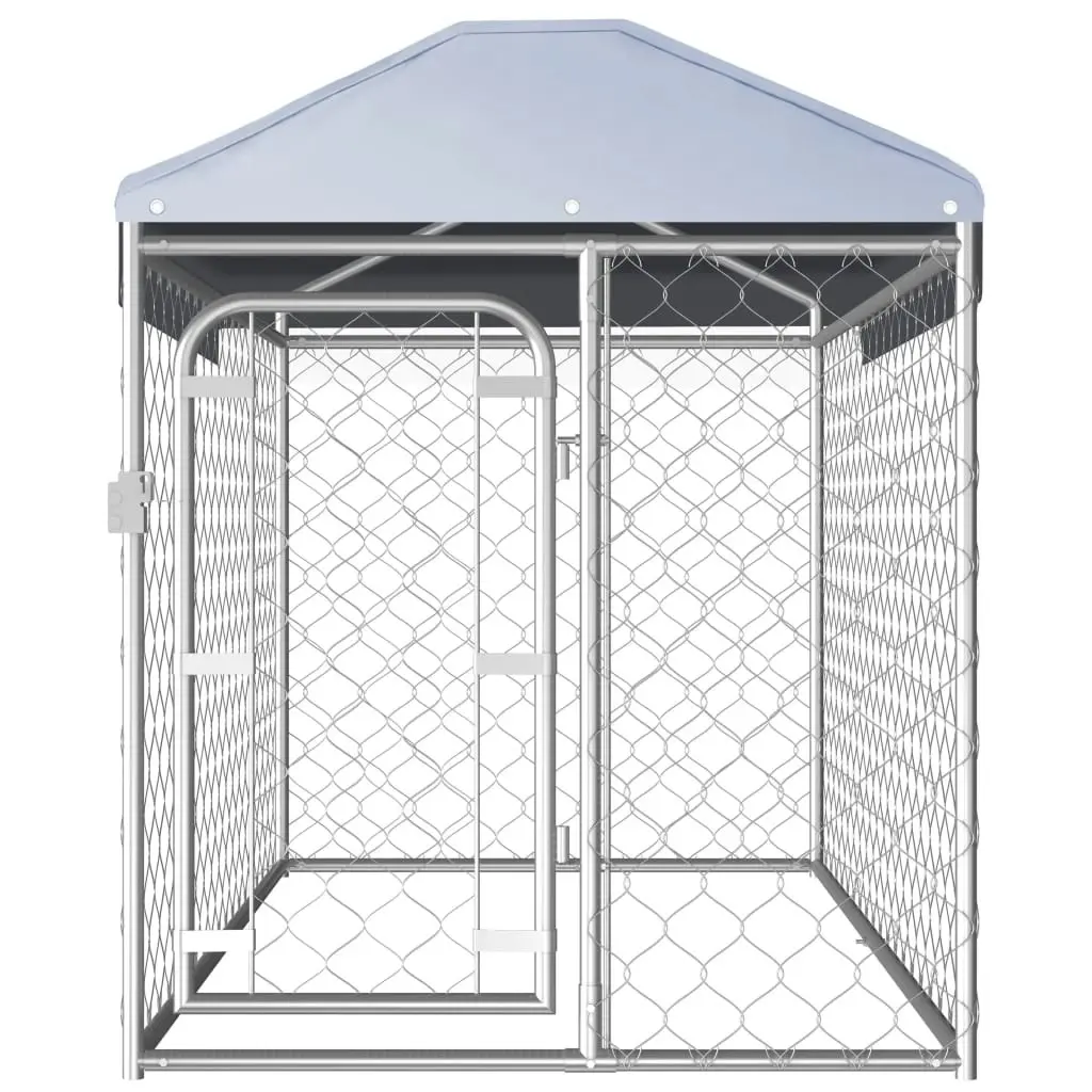 Outdoor Dog Kennel with Roof 200x100x125 cm 144492