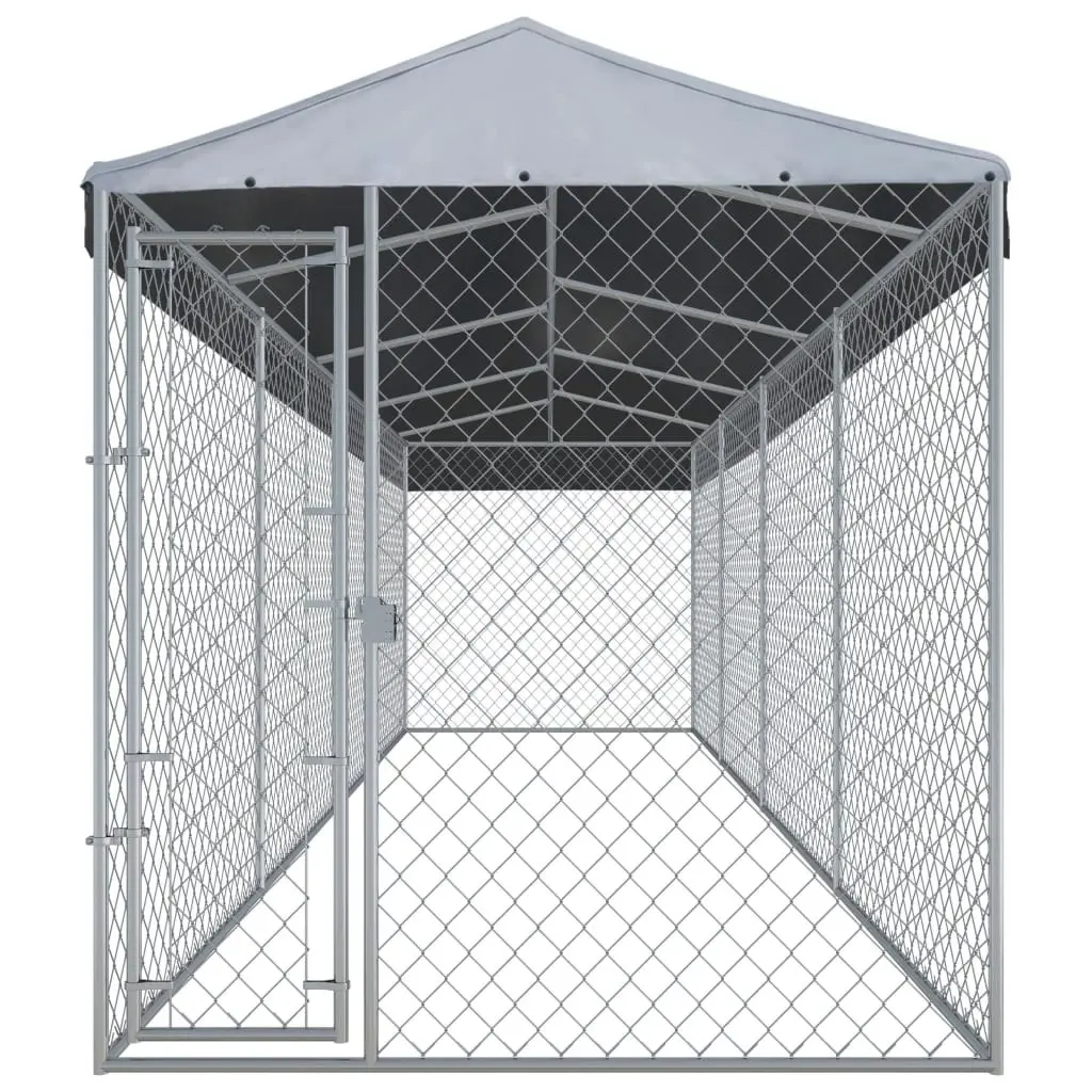 Outdoor Dog Kennel with Roof 760x190x225 cm 145031