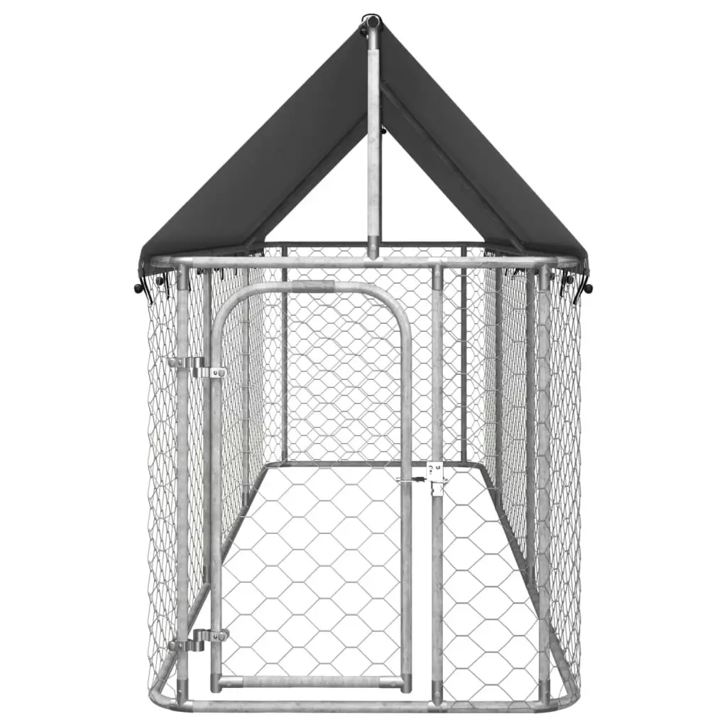 Outdoor Dog Kennel with Roof 400x100x150 cm 171497