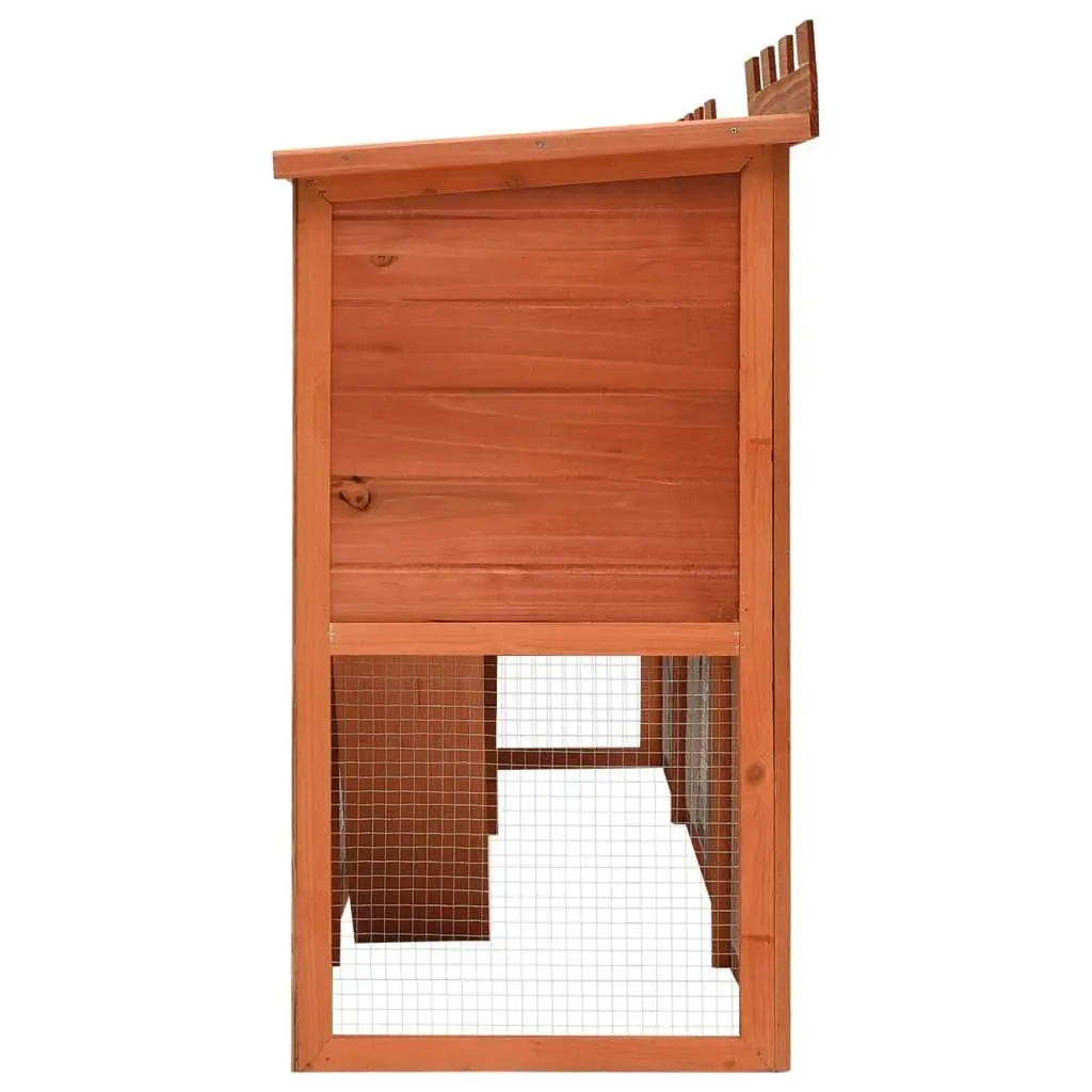 Outdoor Large Rabbit Hutch House Pet Cage Double House 170174