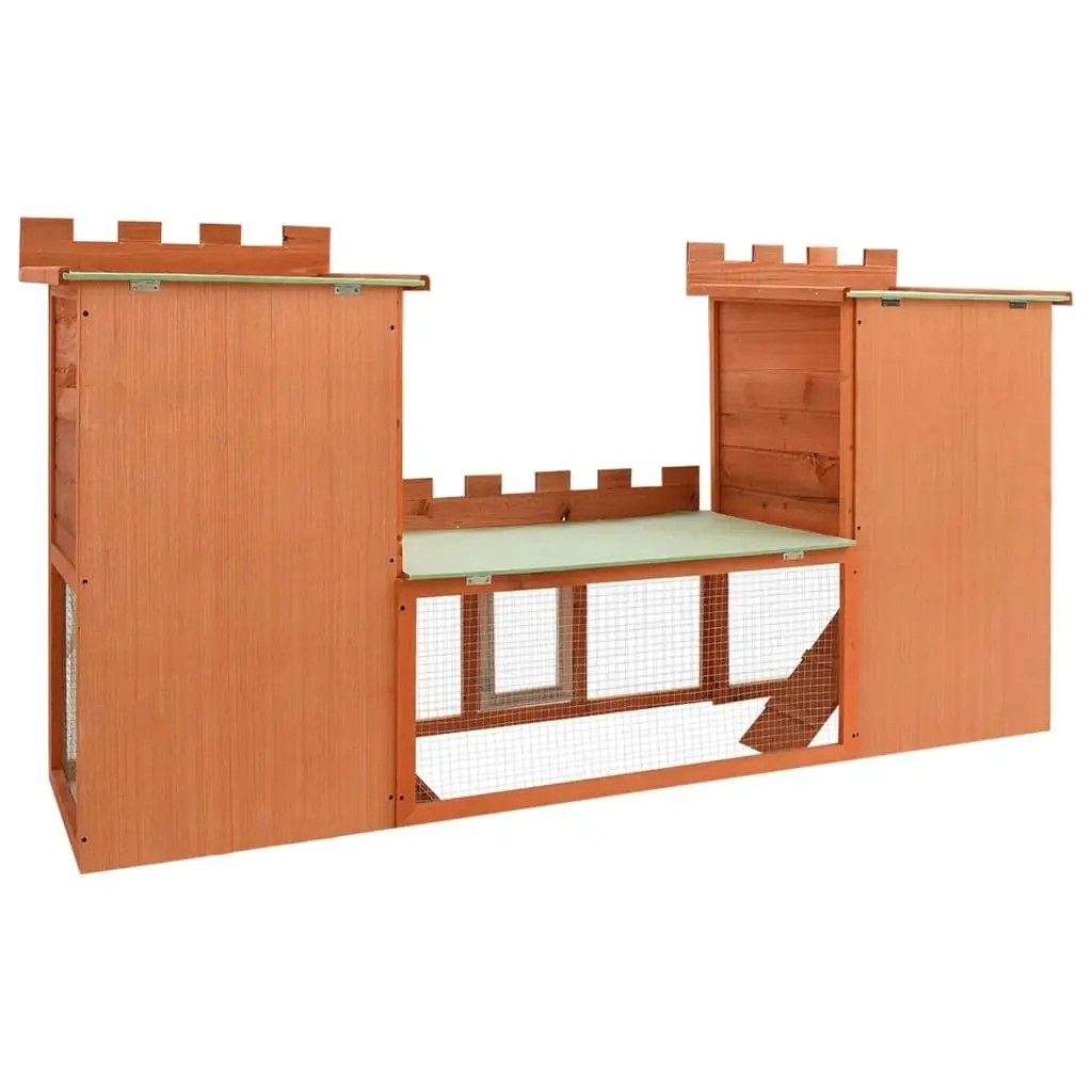 Outdoor Large Rabbit Hutch House Pet Cage Double House 170174