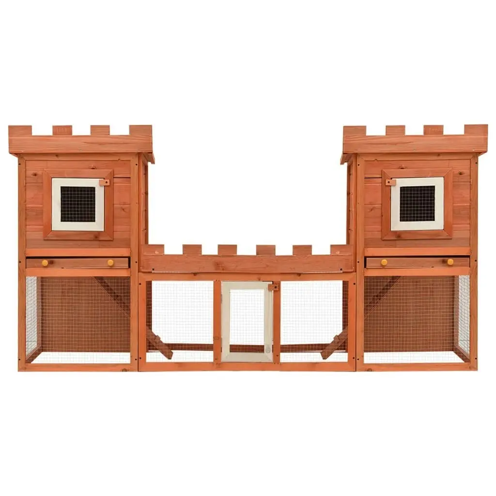 Outdoor Large Rabbit Hutch House Pet Cage Double House 170174