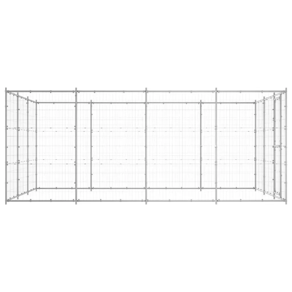 Outdoor Dog Kennel Galvanised Steel 14.52 mÂ² 3082318