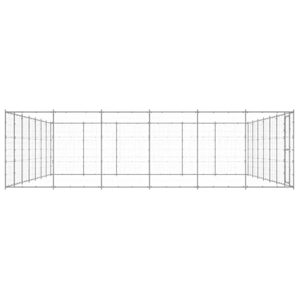 Outdoor Dog Kennel Galvanised Steel 50.82 mÂ² 3082330