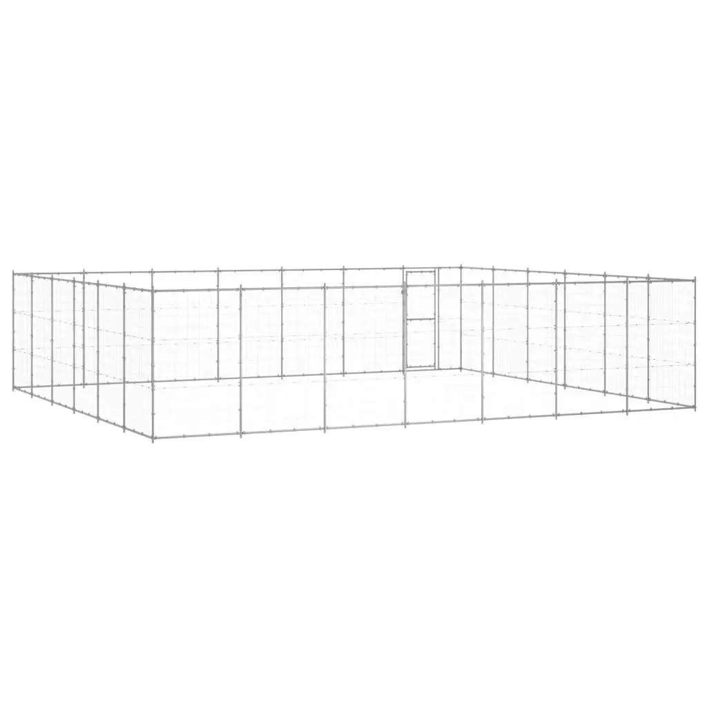 Outdoor Dog Kennel Galvanised Steel 50.82 mÂ² 3082330