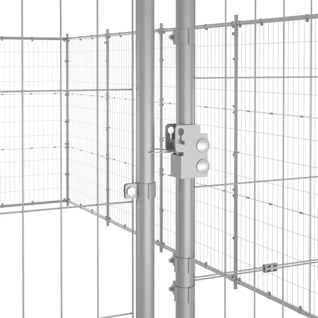 Outdoor Dog Kennel Galvanised Steel 79.86 mÂ² 3082332