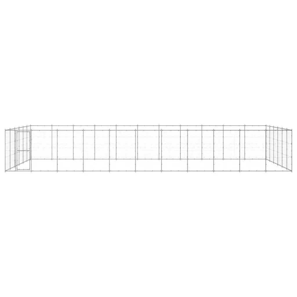 Outdoor Dog Kennel Galvanised Steel 79.86 mÂ² 3082332