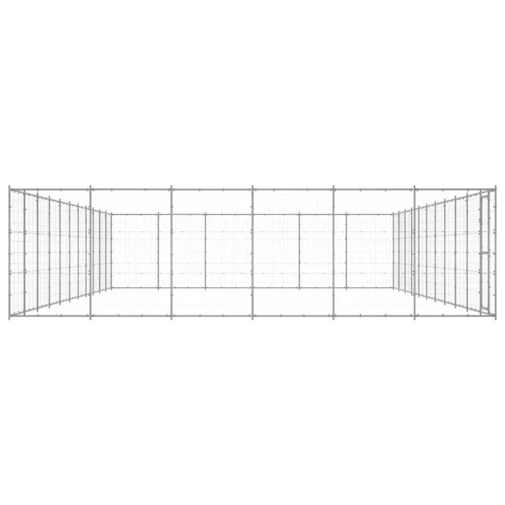 Outdoor Dog Kennel Galvanised Steel 79.86 mÂ² 3082332