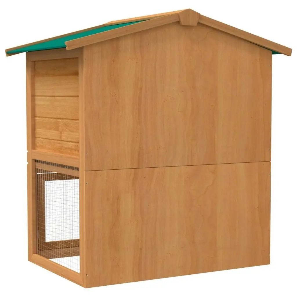 Outdoor Rabbit Hutch Small Animal House Pet Cage 3 Doors Wood 170160