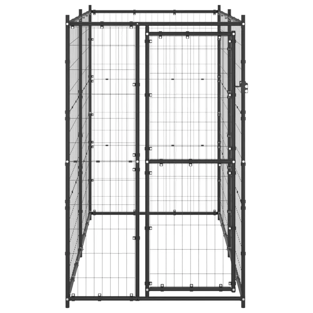 Outdoor Dog Kennel Steel 110x220x180 cm 150796