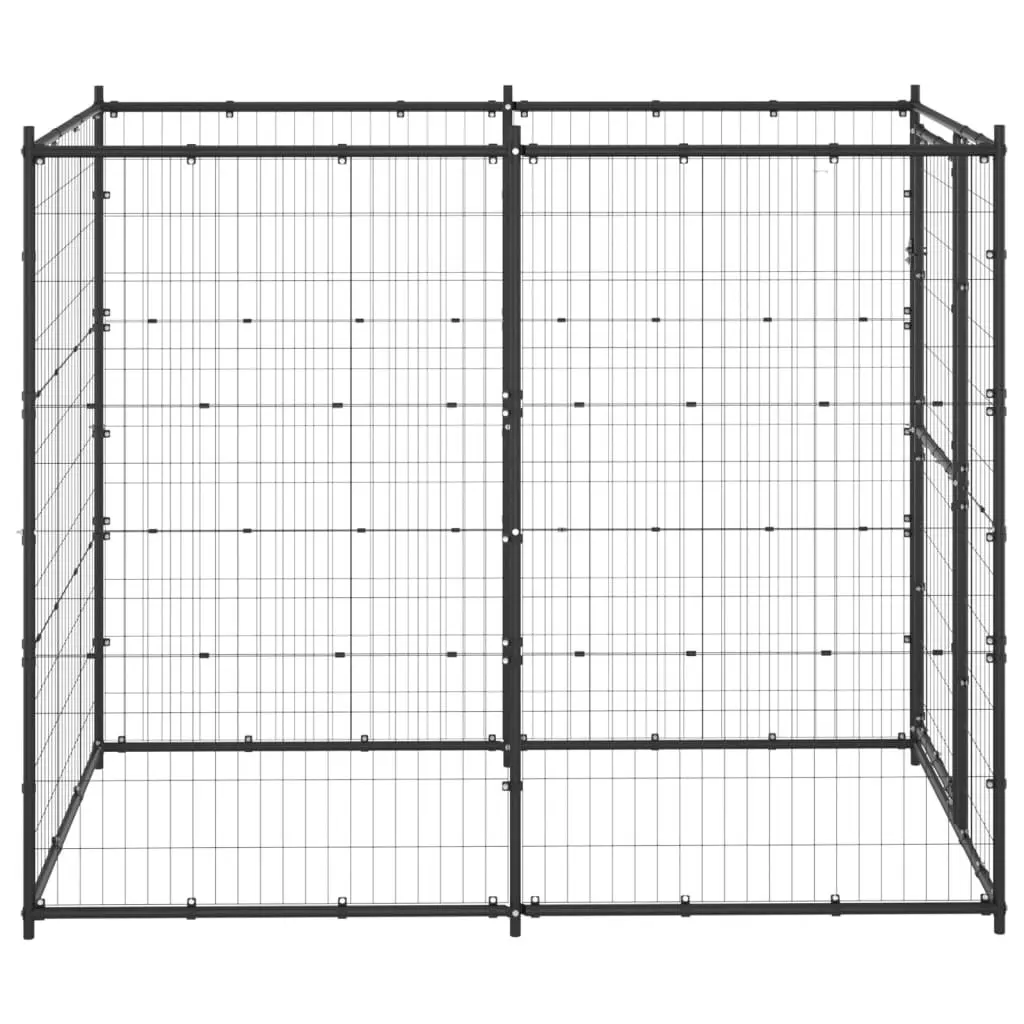 Outdoor Dog Kennel Steel 110x220x180 cm 150796