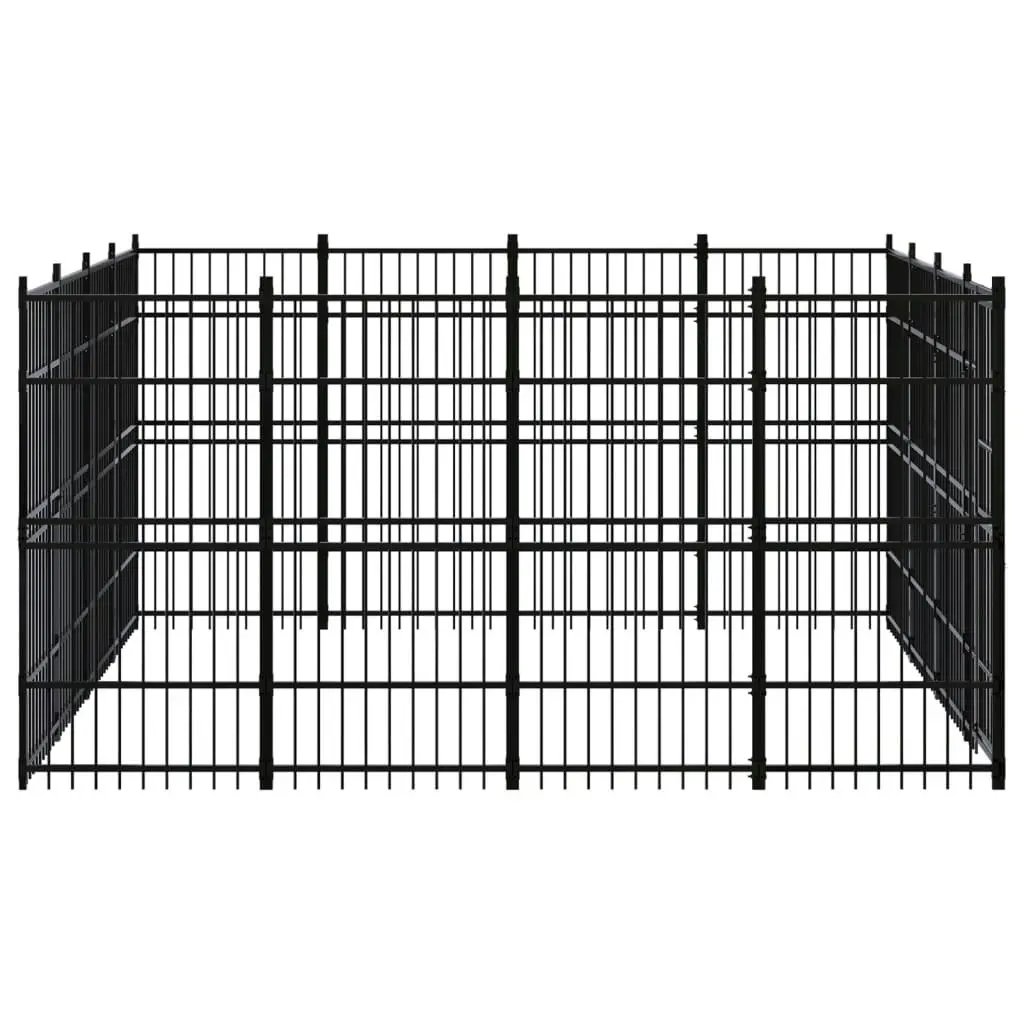 Outdoor Dog Kennel Steel 14.75 mÂ² 3097982