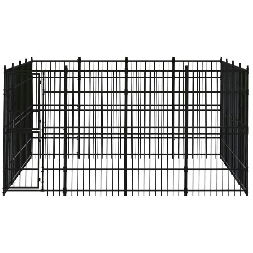 Outdoor Dog Kennel Steel 14.75 mÂ² 3097982