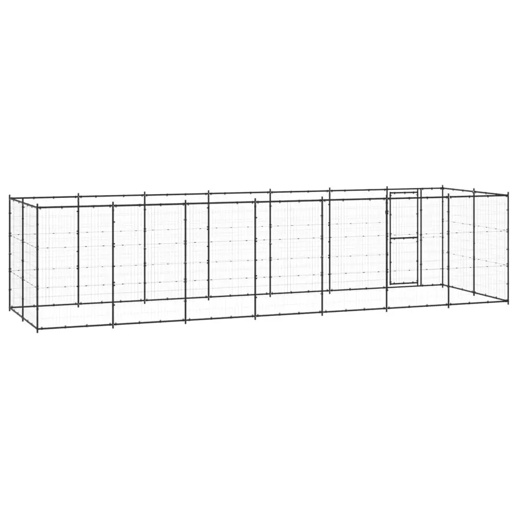 Outdoor Dog Kennel Steel 16.94 mÂ² 3082300