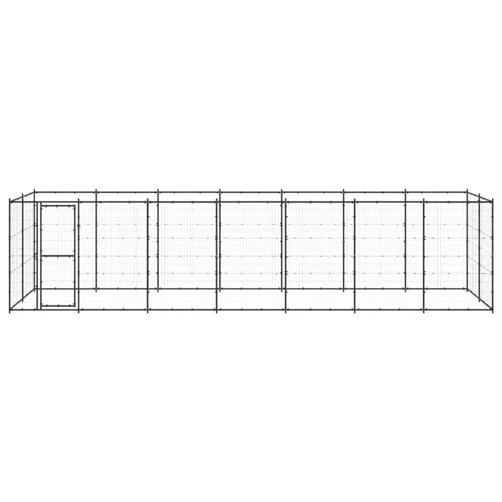 Outdoor Dog Kennel Steel 16.94 mÂ² 3082300