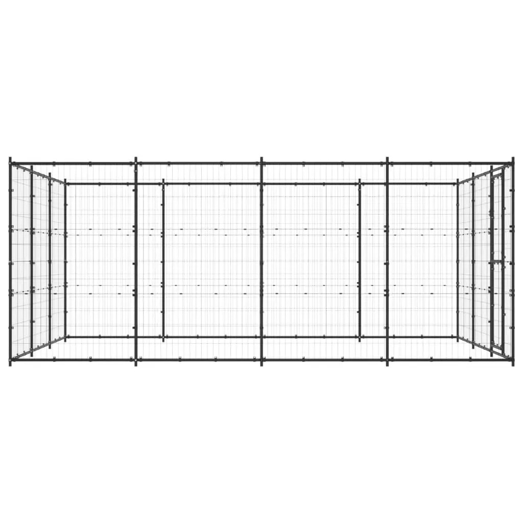 Outdoor Dog Kennel Steel 14.52 mÂ² 3082313