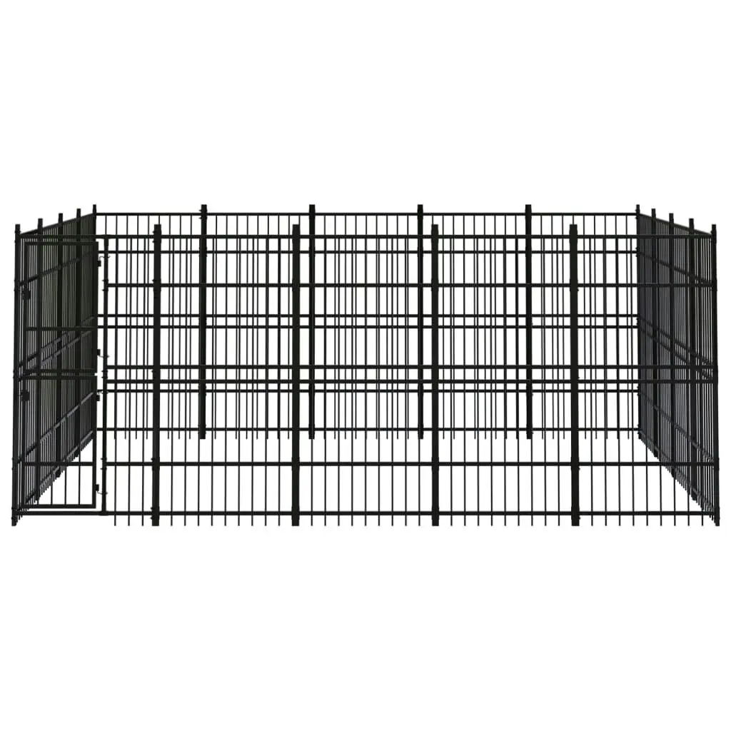 Outdoor Dog Kennel Steel 18.43 mÂ² 3097983