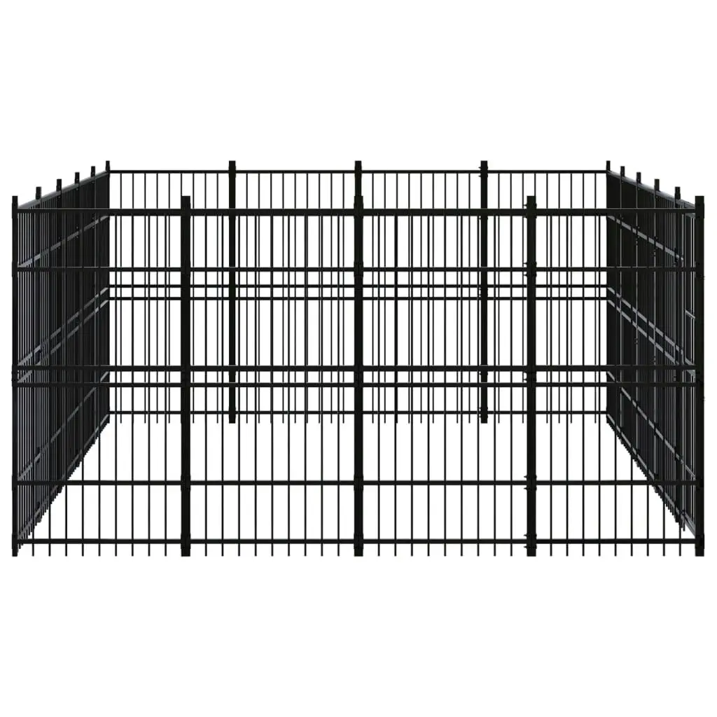 Outdoor Dog Kennel Steel 18.43 mÂ² 3097983