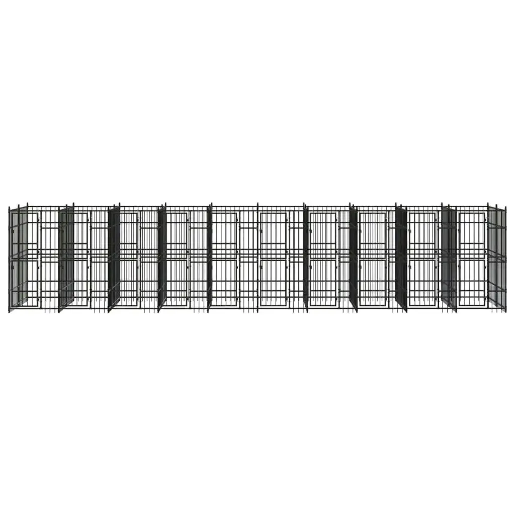 Outdoor Dog Kennel Steel 18.43 mÂ² 3097945