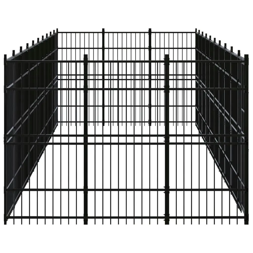 Outdoor Dog Kennel Steel 27.65 mÂ² 3097981