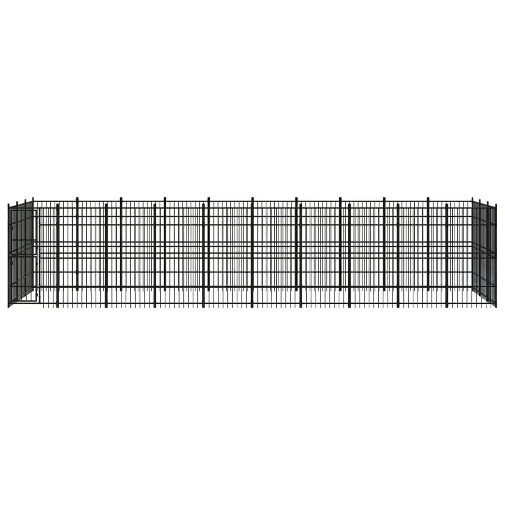 Outdoor Dog Kennel Steel 27.65 mÂ² 3097981