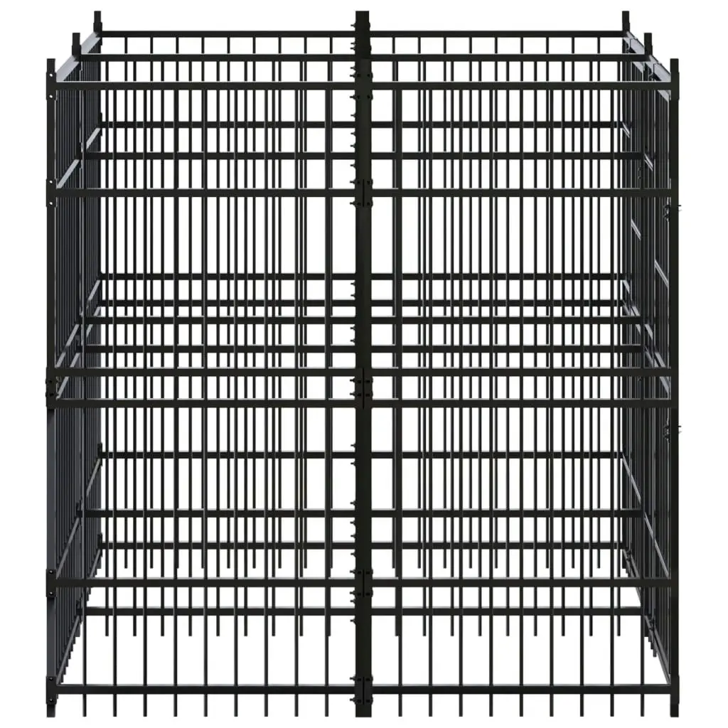 Outdoor Dog Kennel Steel 3.69 mÂ² 3097937