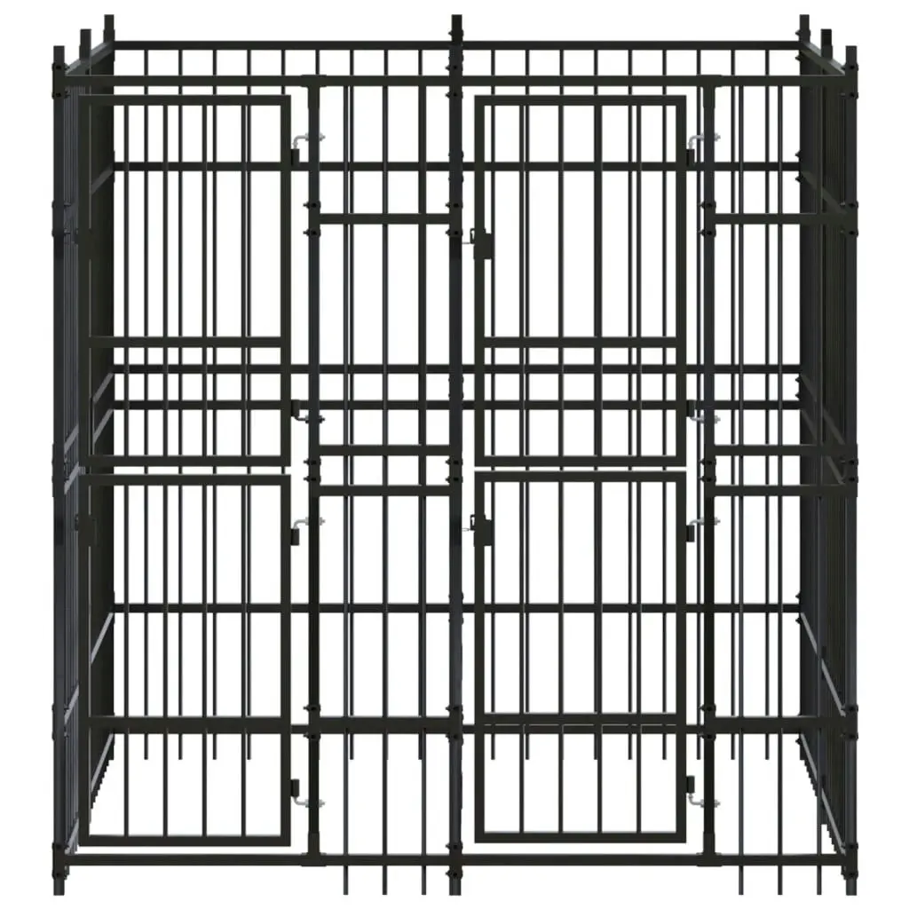 Outdoor Dog Kennel Steel 3.69 mÂ² 3097937