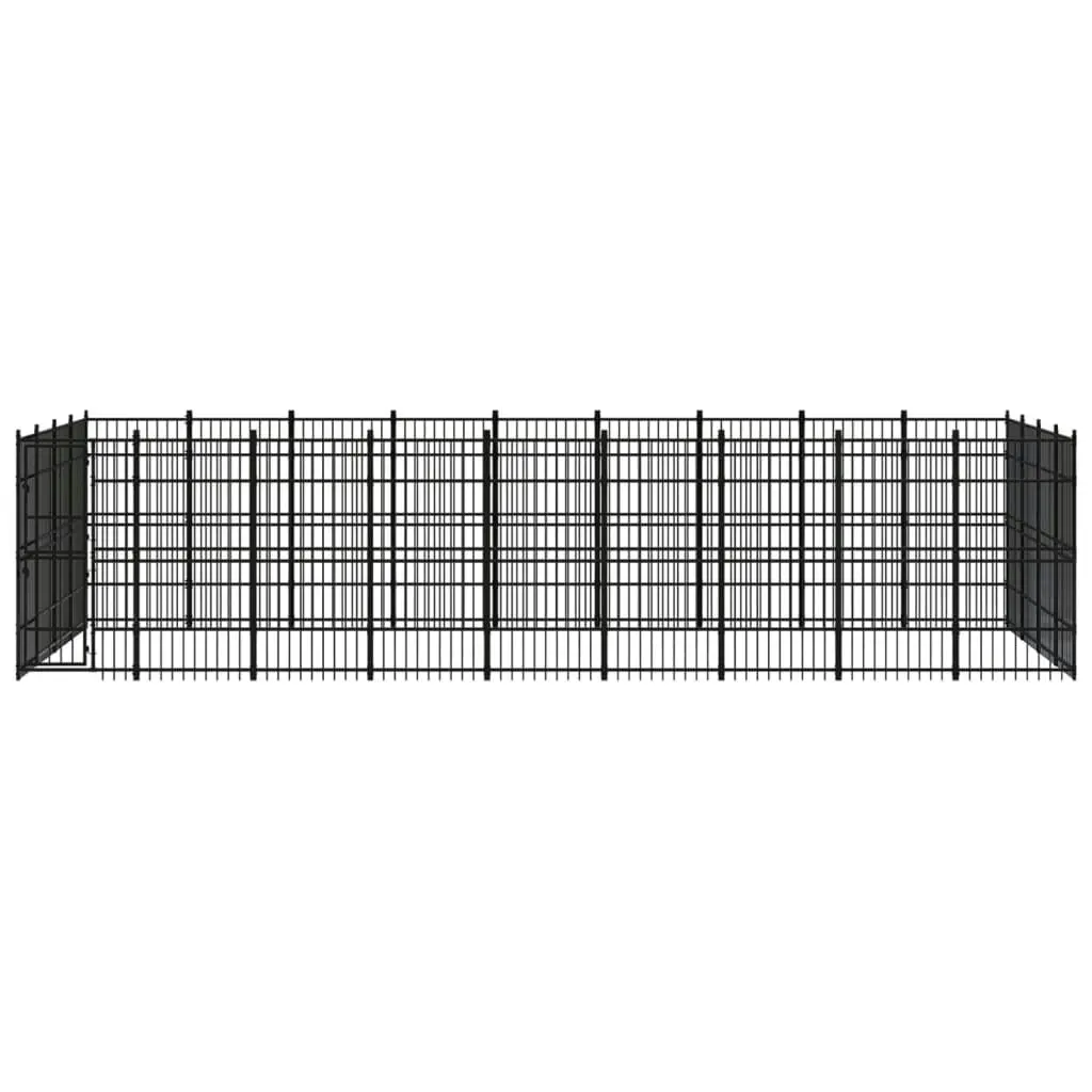 Outdoor Dog Kennel Steel 33.18 mÂ² 3097987