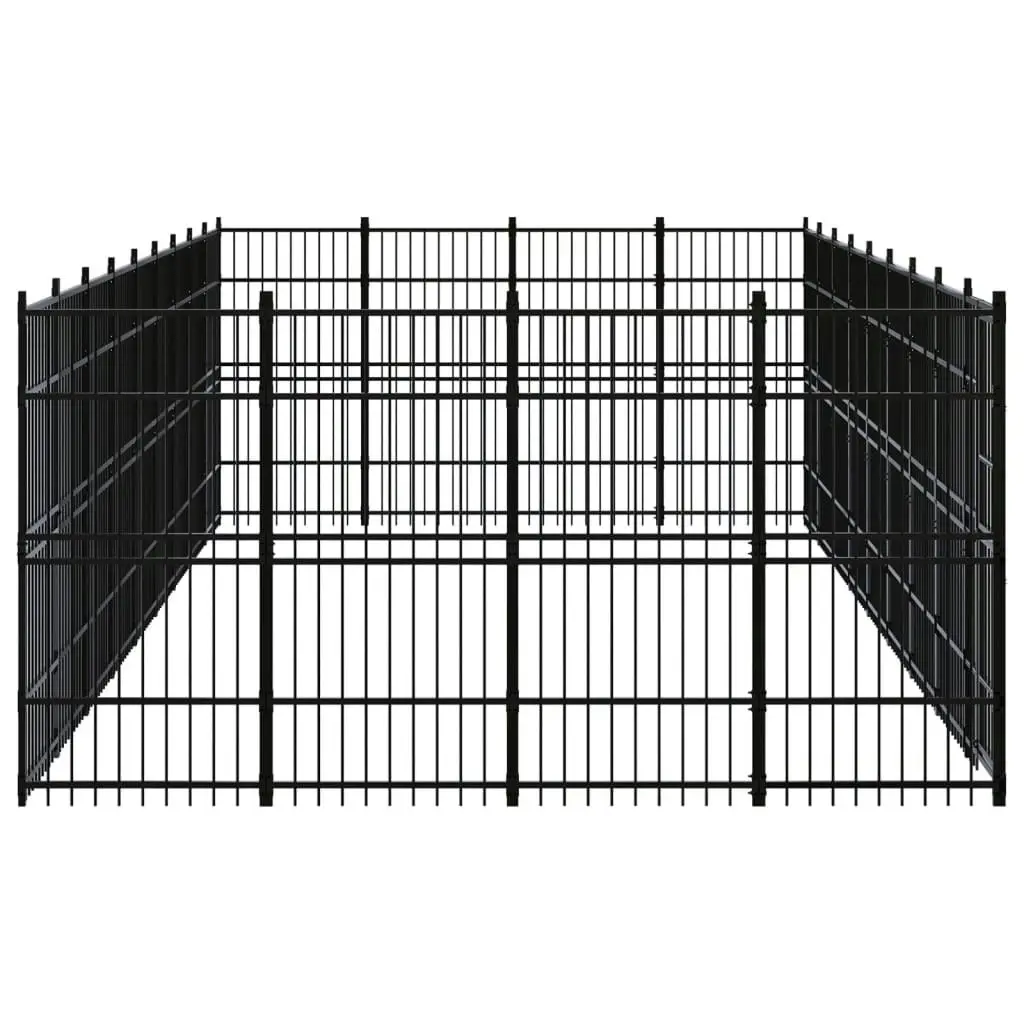 Outdoor Dog Kennel Steel 33.18 mÂ² 3097987