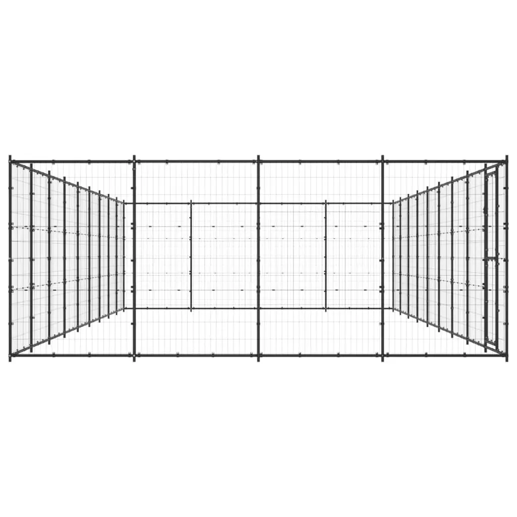 Outdoor Dog Kennel Steel 43.56 mÂ² 3082316