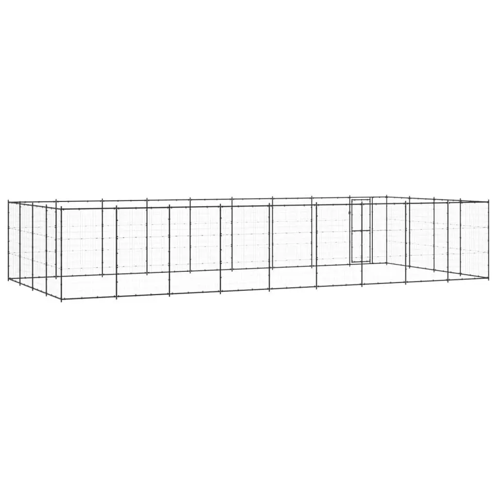 Outdoor Dog Kennel Steel 43.56 mÂ² 3082316