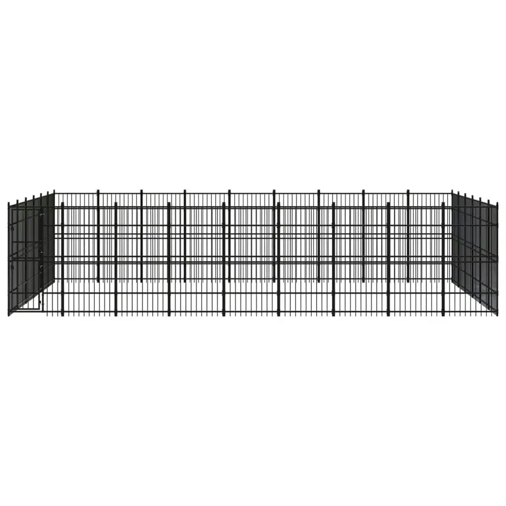 Outdoor Dog Kennel Steel 49.77 mÂ² 3097998