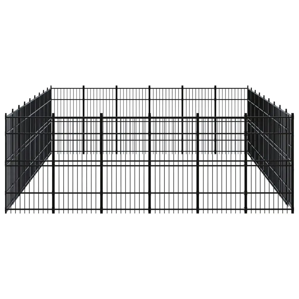 Outdoor Dog Kennel Steel 49.77 mÂ² 3097998