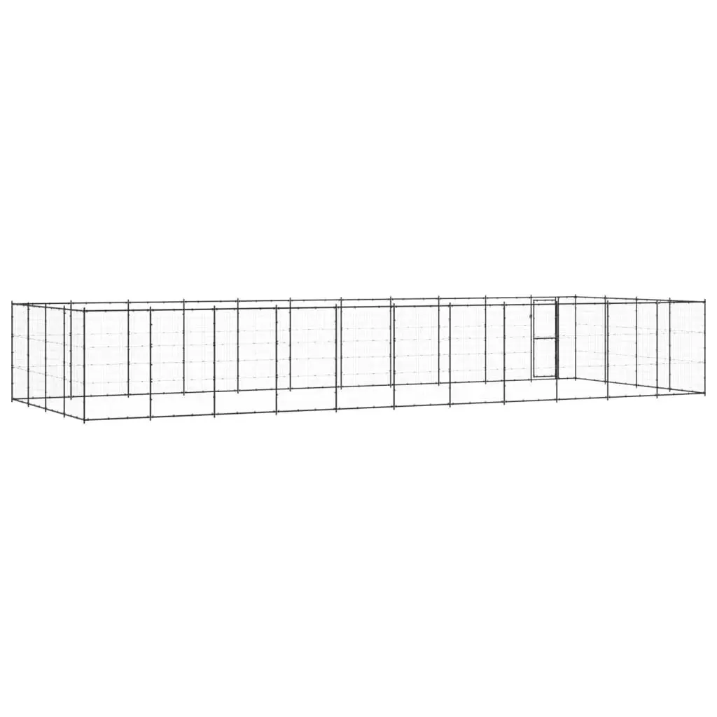 Outdoor Dog Kennel Steel 53.24 mÂ² 3082317