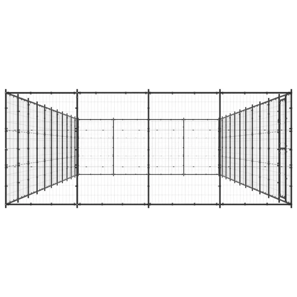 Outdoor Dog Kennel Steel 53.24 mÂ² 3082317