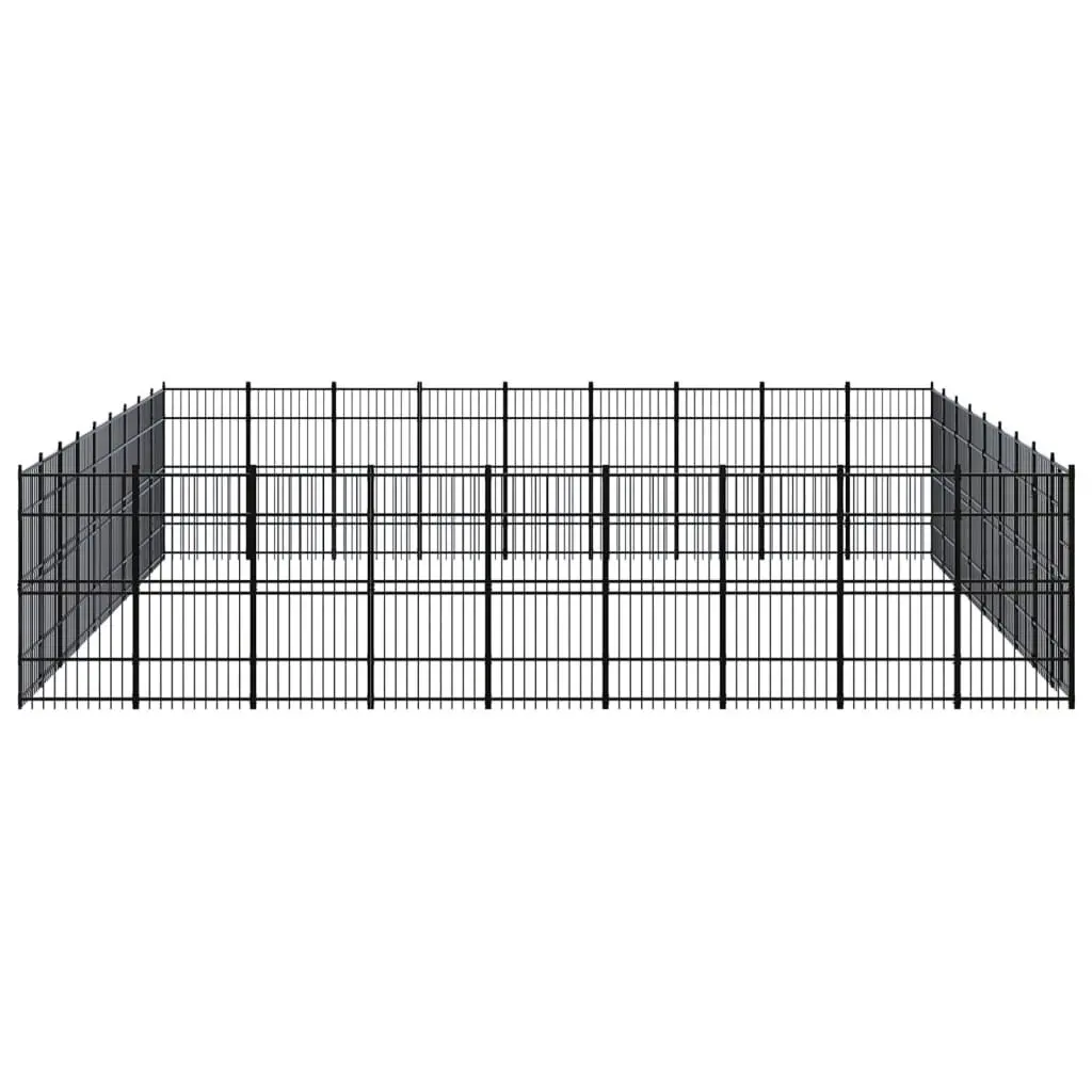 Outdoor Dog Kennel Steel 74.65 mÂ² 3098007