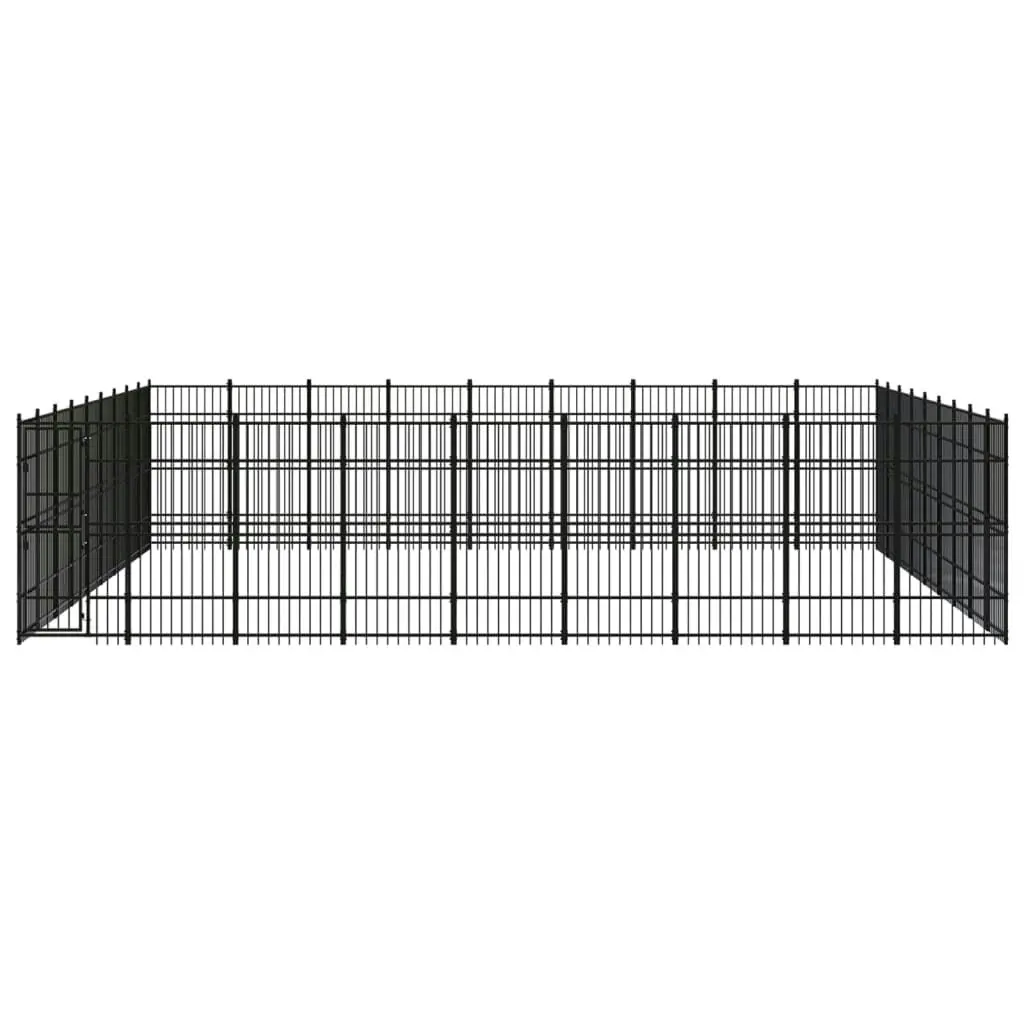 Outdoor Dog Kennel Steel 74.65 mÂ² 3098007