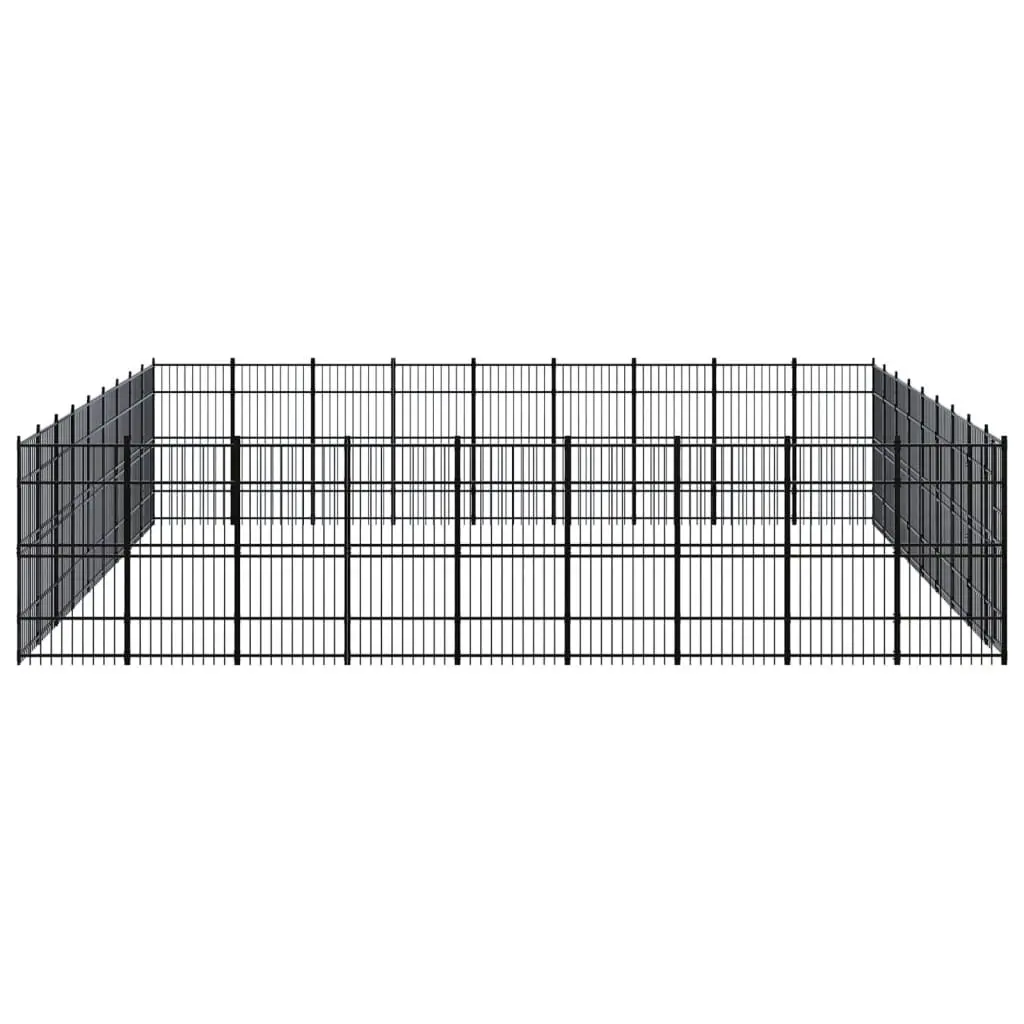 Outdoor Dog Kennel Steel 82.94 mÂ² 3098008